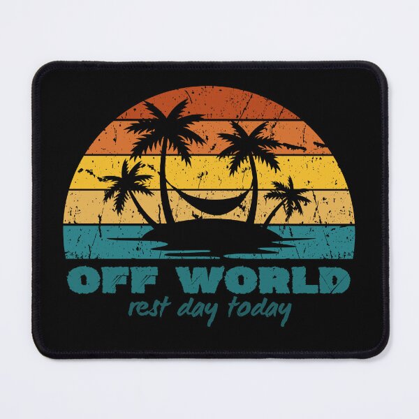 Item preview, Off World Rest Day Today Retro Sunset designed and sold by kapsell.