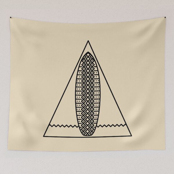 Item preview, Surf Triangle (monochrome black) designed and sold by TomiAx.