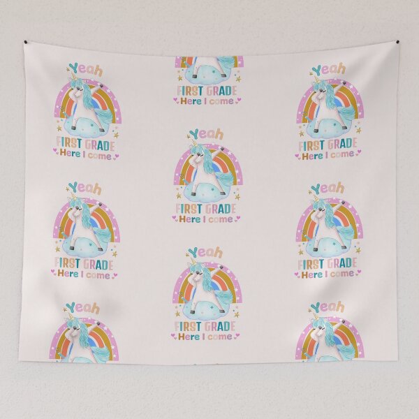 Item preview, School enrollment beginning of school unicorn schoolchild 2024 first grade school designed and sold by Sandra Brezina.