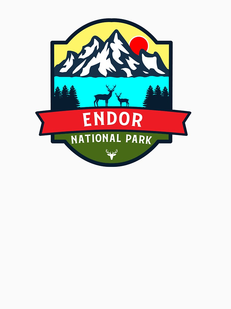 Imagen 3 de 3, Camiseta ¾ estilo béisbol con la obra Parque Nacional Endor, diseñada y vendida por Nature-Book.