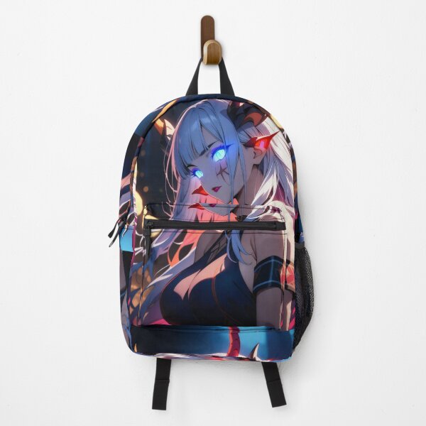 Item preview, Anime Oni Girl with Glowing Eyes and Horns designed and sold by ByteyCreatives.