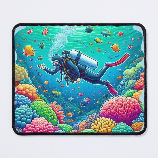 Item preview, Buceo en arrecifes de coral designed and sold by Myra365Art.