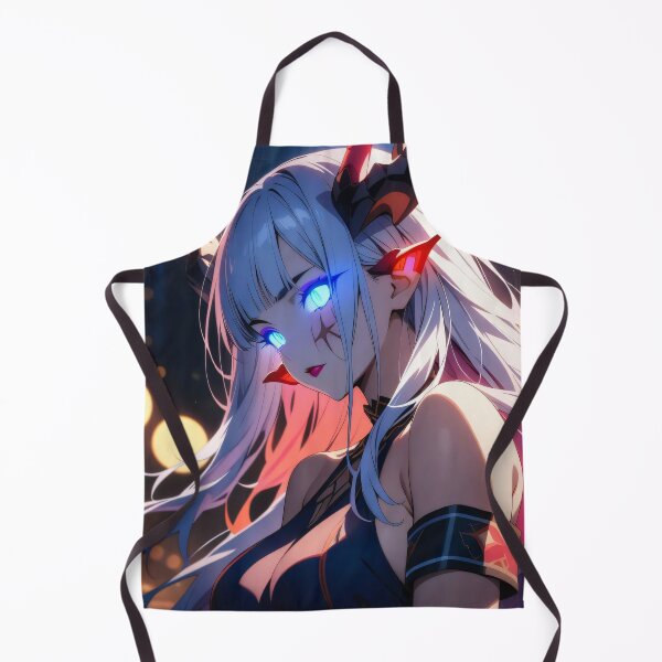 Item preview, Anime Oni Girl with Glowing Eyes and Horns designed and sold by ByteyCreatives.
