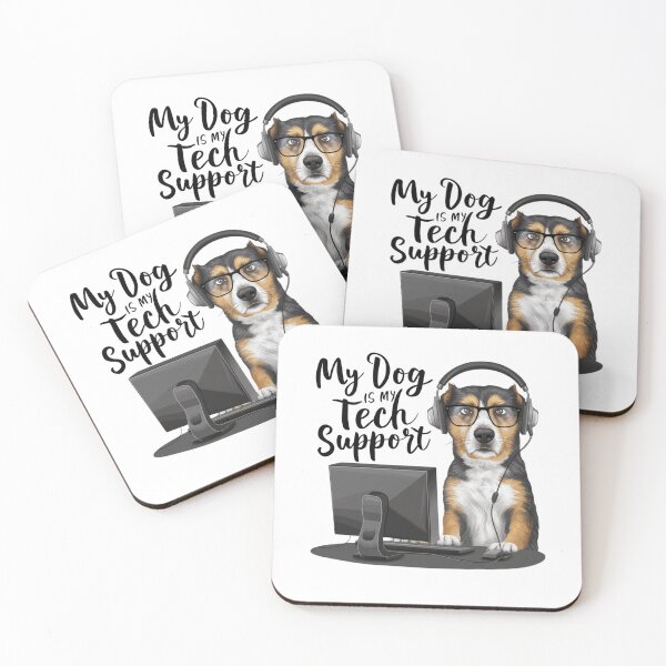Item preview, Funny Dog Tech Support for Pet Loving Nerds designed and sold by BunBuntheDog-.