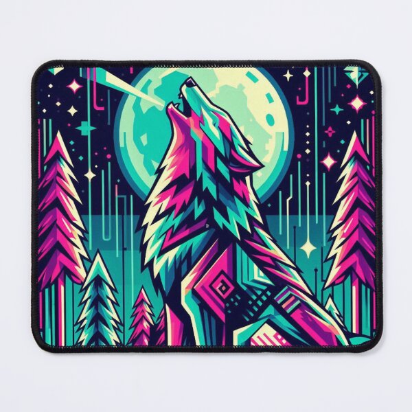 Item preview, retro wolf night and moon designed and sold by EternalFall.