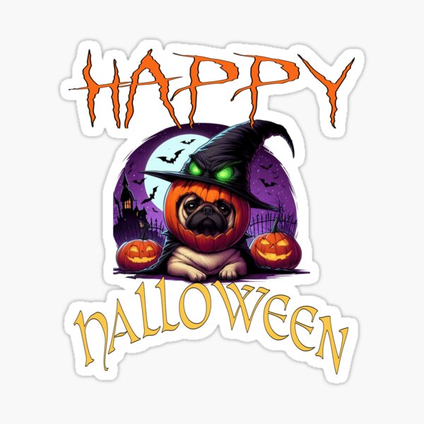 Item preview, GIFT HUMOR DOG PUG PUG HALLOWEEN designed and sold by HDS83720.