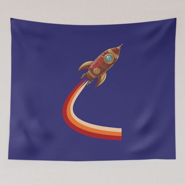Item preview, Retro Rocket ship steampunk style designed and sold by hitNmiss.