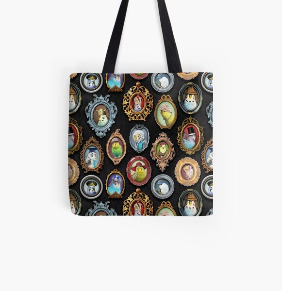 Budgies in Hats All Over Print Tote Bag
