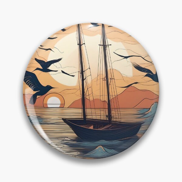 Item preview, Evening on a sailboat designed and sold by Pandanime.