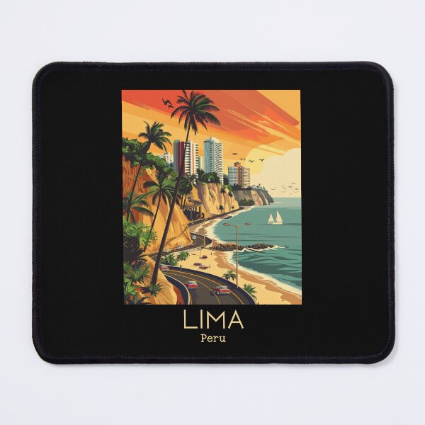 Item preview, A Vintage Travel Illustration of Lima - Peru  designed and sold by GoodOldVintage.