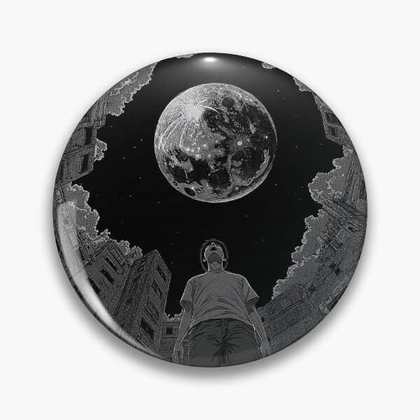 Item preview, Lunar Longing – black and white melancholic manga anime boy designed and sold by ForsakenFrames.