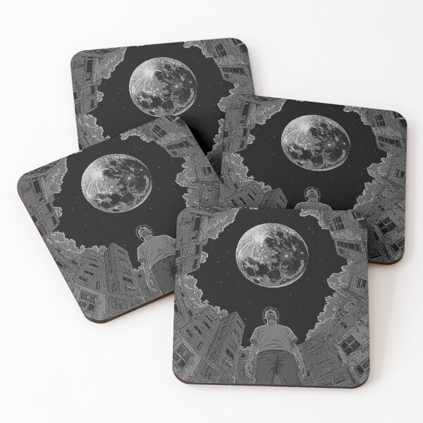 Item preview, Lunar Longing – black and white melancholic manga anime boy designed and sold by ForsakenFrames.