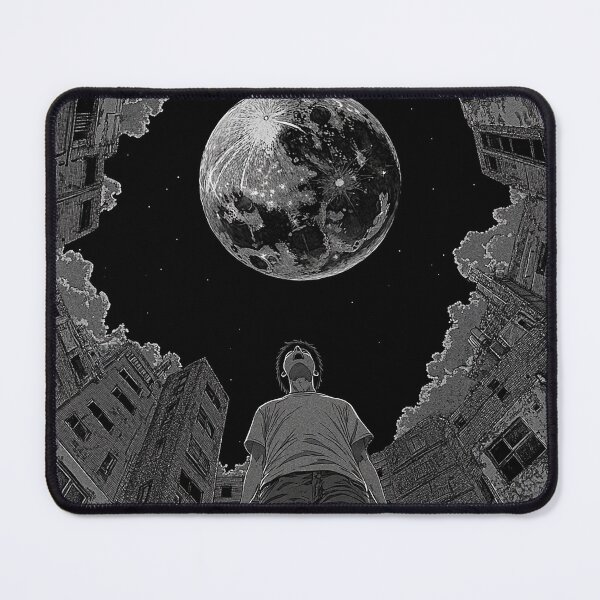 Item preview, Lunar Longing – black and white melancholic manga anime boy designed and sold by ForsakenFrames.