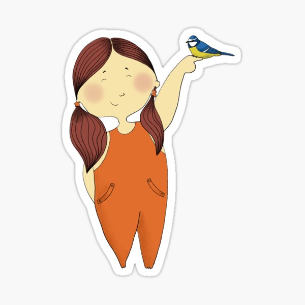Item preview, Petite fille avec un oiseau designed and sold by ArndtDesign.