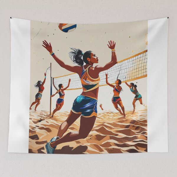 Item preview, Sandy Courts: Beach Volleyball designed and sold by bb-15artstudio.