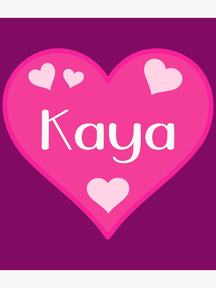 Kaya Name Pink Heart 