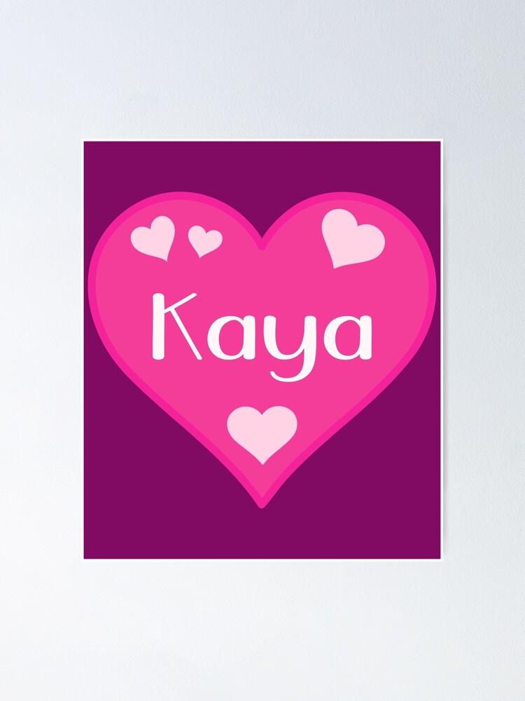 Kaya Name Pink Heart 
