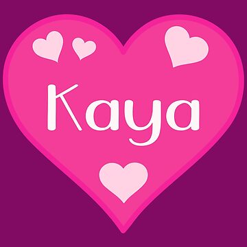 Kaya Name Pink Heart 