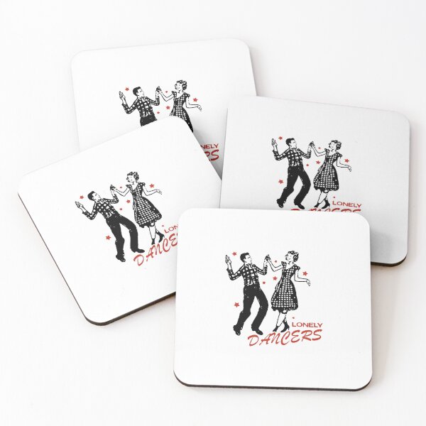 Item preview, Lonely Dancers Vintage Illustration Black and White Red Stars designed and sold by aestheticqueen.