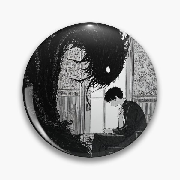 Item preview, Veil of the Inner Void – black and white melancholic horror manga anime boy designed and sold by ForsakenFrames.