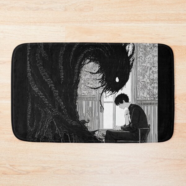 Item preview, Veil of the Inner Void – black and white melancholic horror manga anime boy designed and sold by ForsakenFrames.