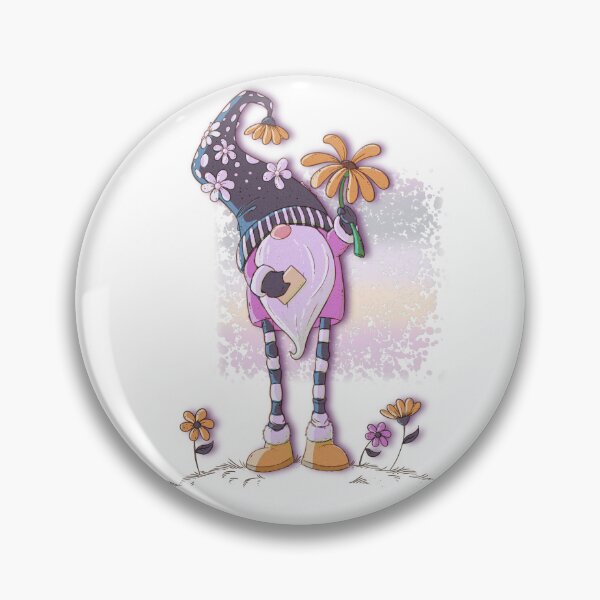 Item preview, Gnome with flower designed and sold by leehollandart.