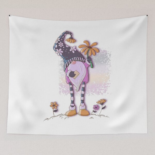 Item preview, Gnome with flower designed and sold by leehollandart.