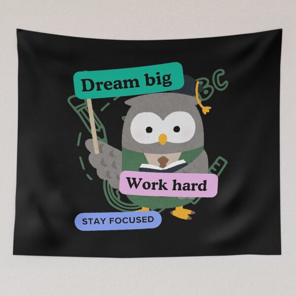 Item preview, Dream big, work hard, stay focused - "back to school" theme motivation quote for kids designed and sold by Demna-S.