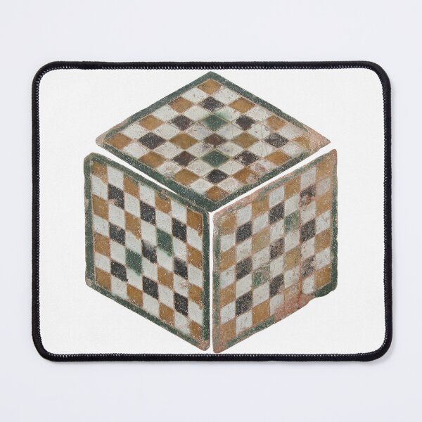 Item preview, Vintage Spanish Cube with Checkerboard Pattern on White designed and sold by AnimaliaStar.