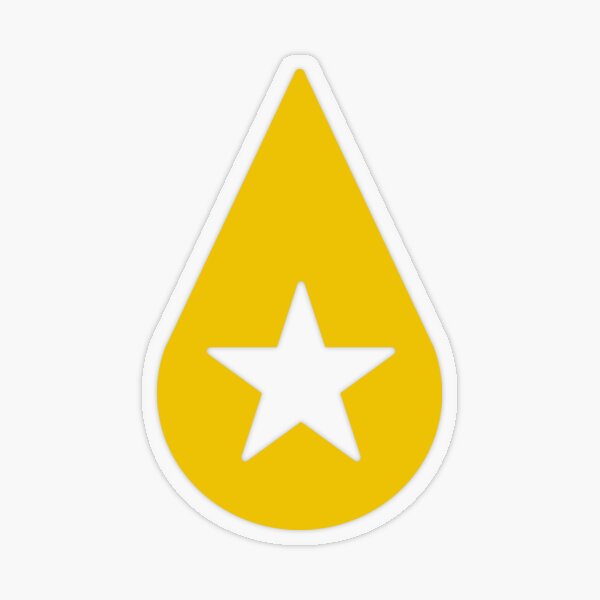 Item preview, Found Heaven Transparent Star Yellow Teardrop designed and sold by aestheticqueen.