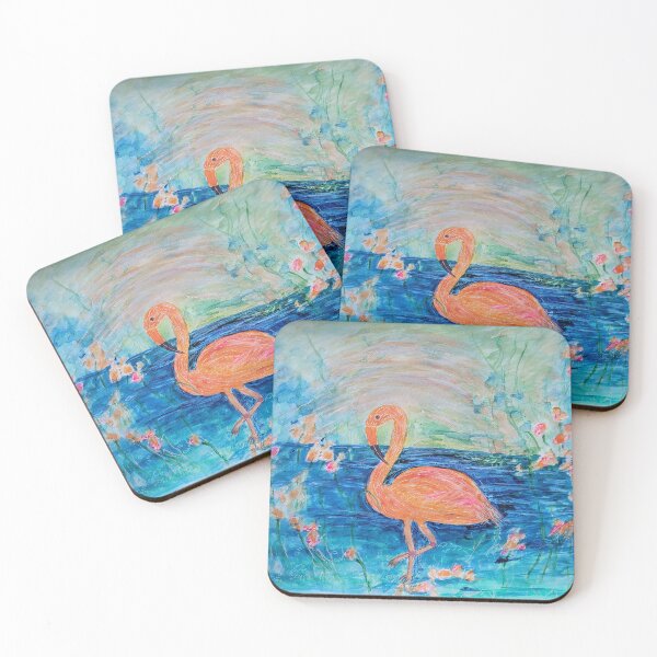 Item preview, Flamingo in the salt desert of Chile designed and sold by margikunst.