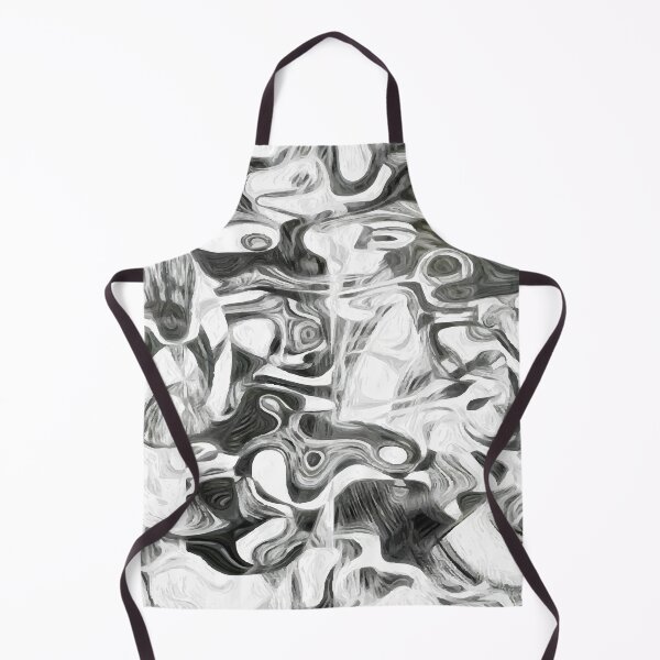 Item preview, Abstract black and white fluid designed and sold by Hen-C-Art.