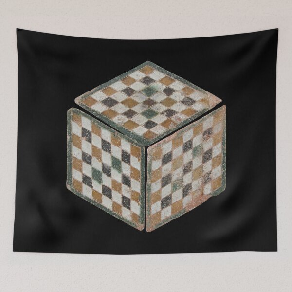 Item preview, Vintage Spanish Cube with Checkerboard Pattern on Black designed and sold by AnimaliaStar.
