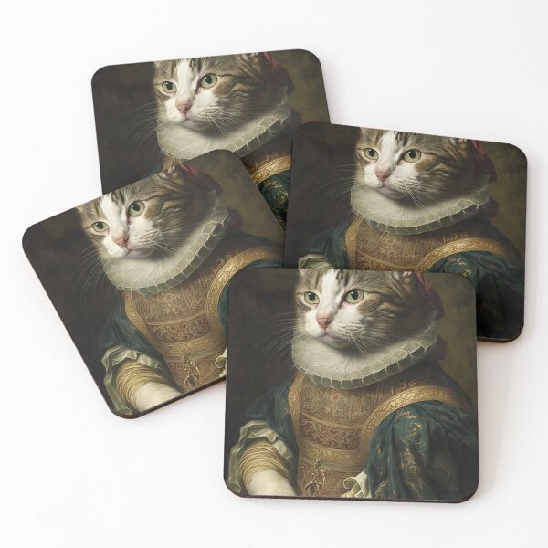 Item preview, Aristocratic Cat Painting, Funny Animal Portrait designed and sold by CheekyAnimalz.