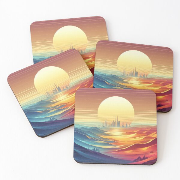 Item preview, Dawn at the Desert Metropolis designed and sold by Donkey's Salad.