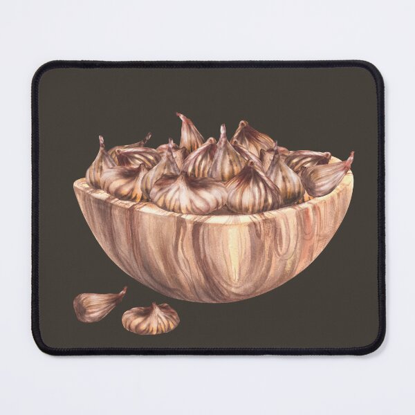 Item preview, Dried figs in wooden bowl Dry fruit harvest. Food plant clipart. Hand drawn watercolor illustration designed and sold by BartolArt.