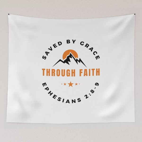 Item preview, Retro Saved By Grace Through Faith Bible Verse, Men's Retro Bible Verse ,Women's Christian Gospel Quotes, Inspirational Christian Woman Design designed and sold by mattlee20.