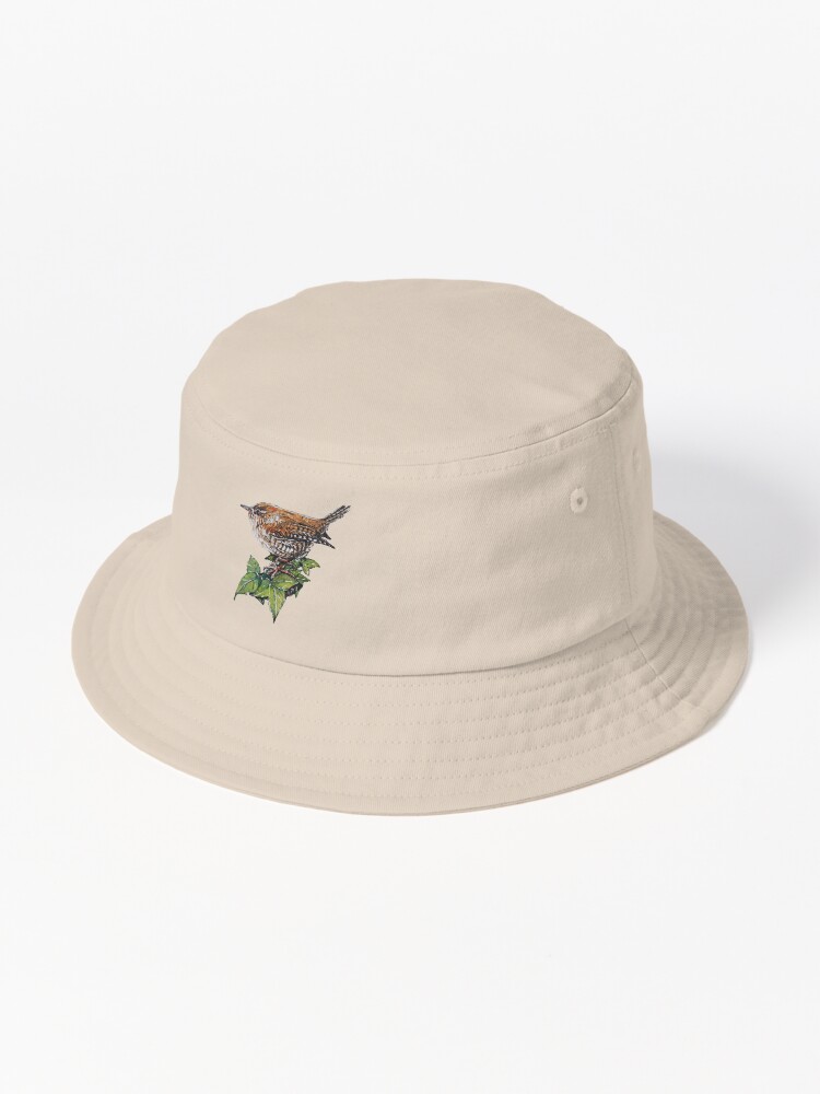 Thumbnail 1 of 6, Bucket Hat, Jenny Wren, Garden Bird Art designed and sold by LouiseSchofield.