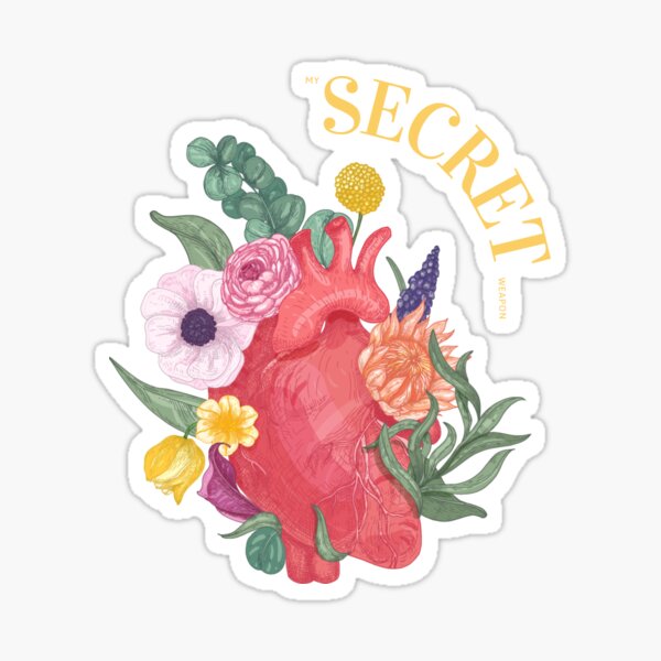 Item preview, if your heart is your secret weapon designed and sold by ewaewadesign.