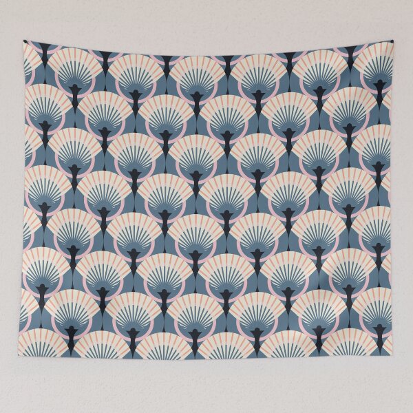 Item preview, Fan, Blue and cream version designed and sold by Alex  Blud.