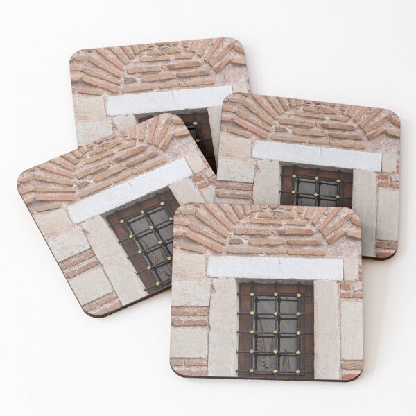 Item preview, Antique Church Window on Brick and Marble Wall designed and sold by Georgia Mizuleva.