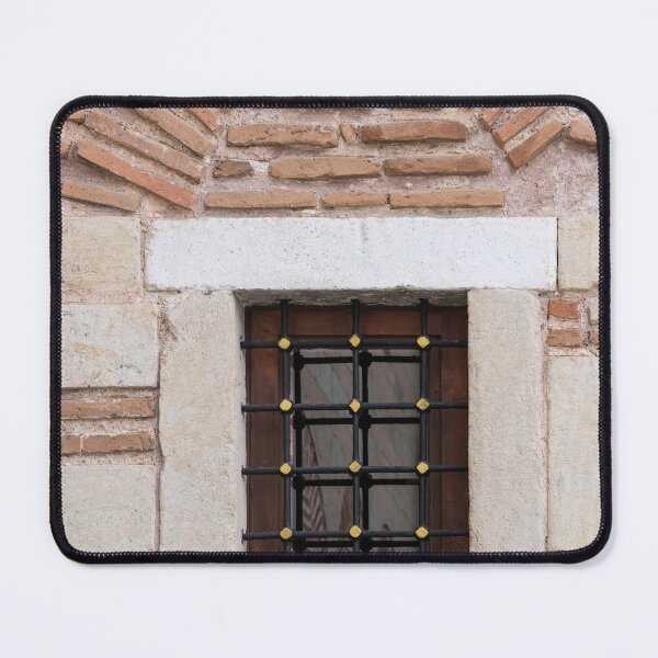 Item preview, Antique Church Window on Brick and Marble Wall designed and sold by Georgia Mizuleva.