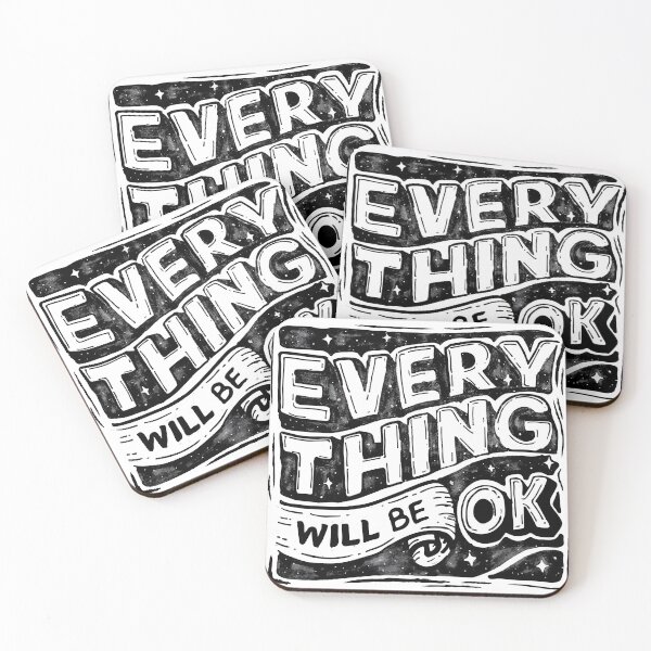 Item preview, Everything will be ok, Cretive Typography designed and sold by Design Etstore.