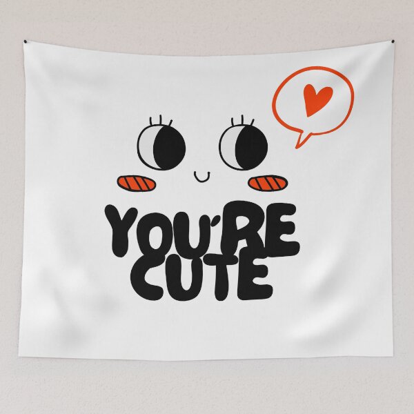 Item preview, Adorable Eyes Line Art Quote | Cute Illustration Sticker designed and sold by Blendfactor.