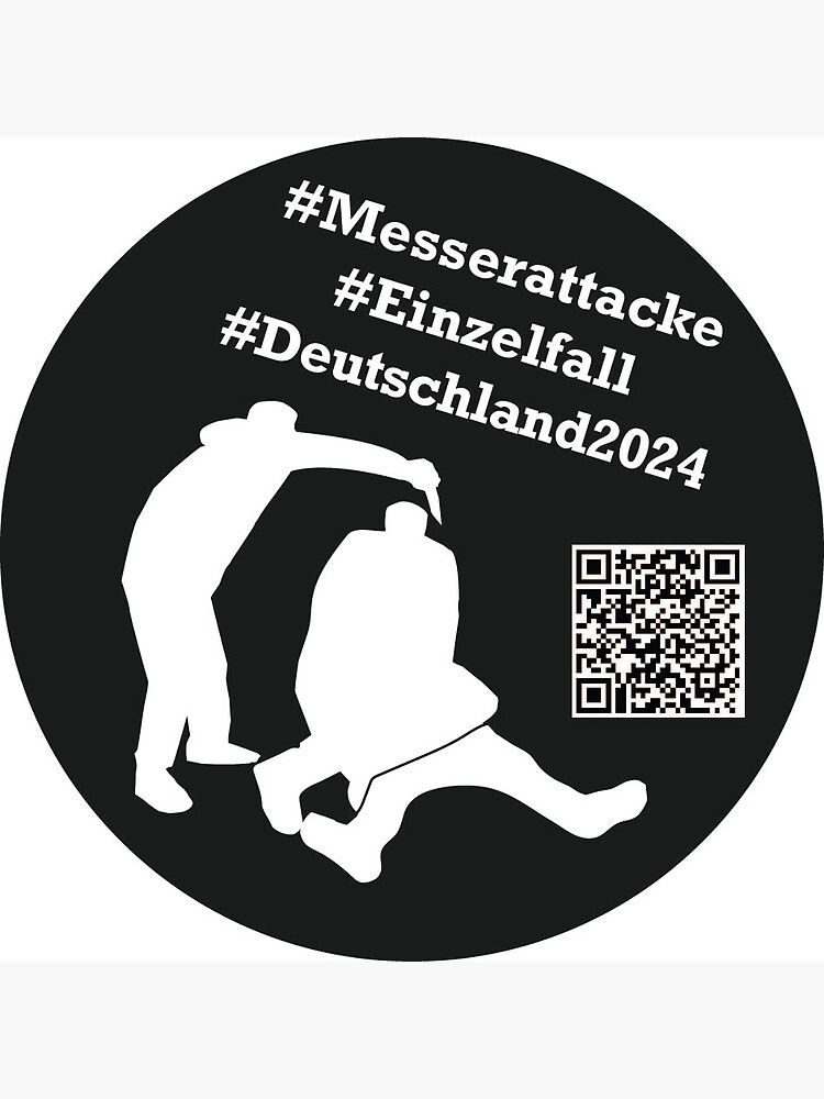 Thumbnail 3 von 3, Sticker, Genug ist genug! Messerangriff stoppen! Ursachen bekämpfen! designt und verkauft von BFAVerein.