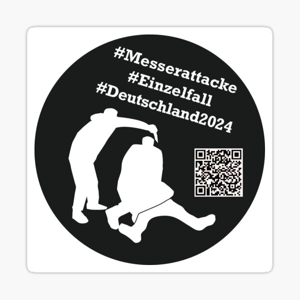 Genug ist genug! Messerangriff stoppen! Ursachen bekämpfen! Sticker