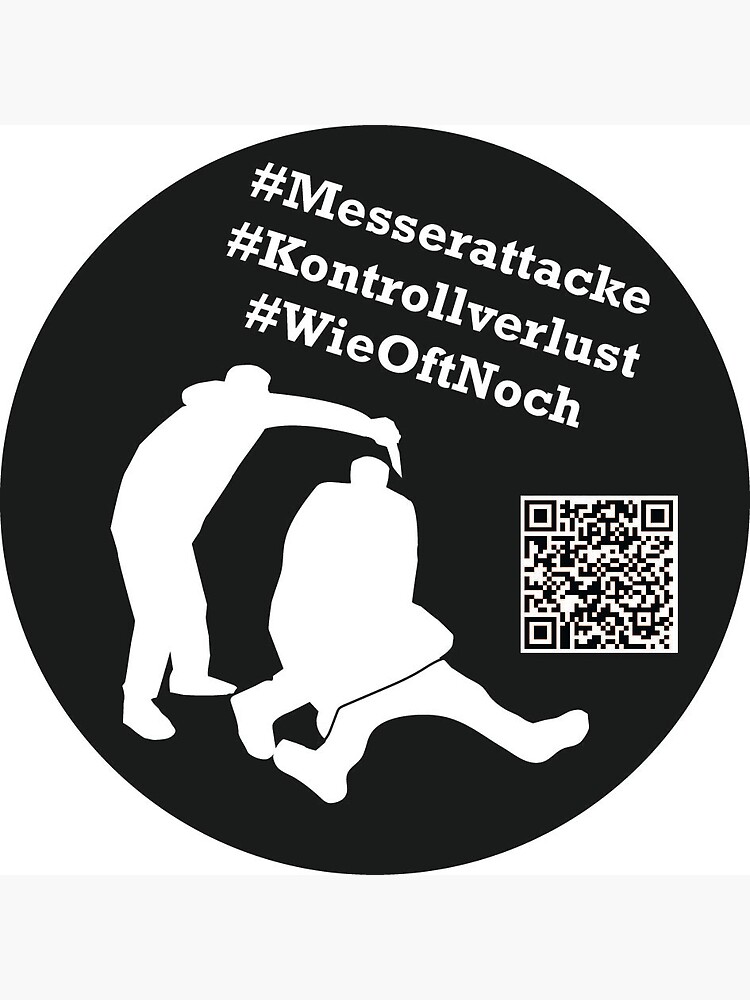 Thumbnail 3 von 3, Sticker, Genug ist genug! Messerangriff stoppen! Ursachen bekämpfen! designt und verkauft von BFAVerein.