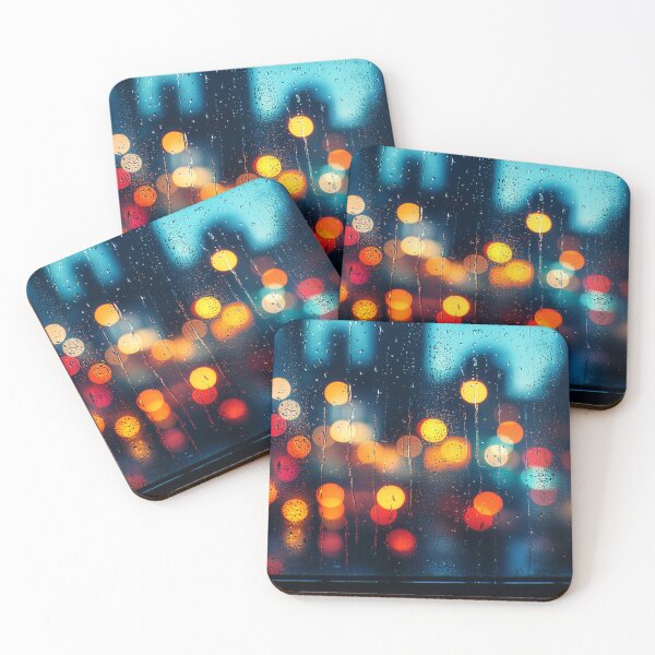 Item preview, Rainy Window with City Lights Bokeh designed and sold by KootenayDesigns.
