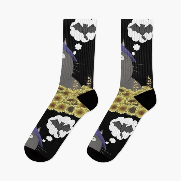 Item preview, Funny Black Cat in Witch Hat Cute Sunflowers Halloween designed and sold by r-silver.