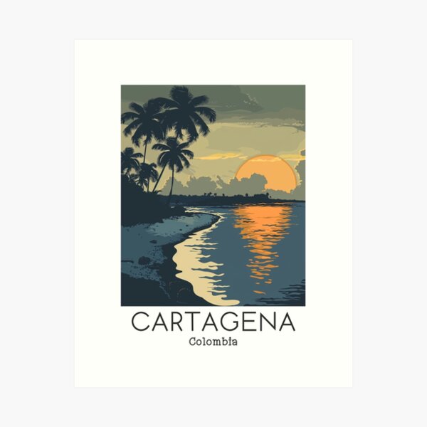 Item preview, Ilustración de viaje vintage de Cartagena, Colombia designed and sold by GoodOldVintage.